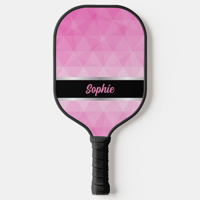 Palas De Pickleball Personalizado rosa y negro personalizado (Anverso)