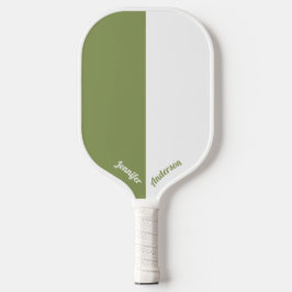 Palas De Pickleball Personalizado Sage Green y White