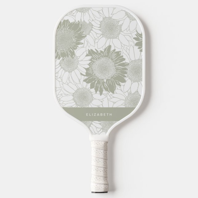 Palas De Pickleball Personalizado Sage Sunflower (Anverso)