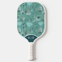 Palas De Pickleball Personalizado Seashells Aqua Ocean Sands
