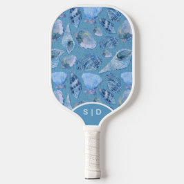 Palas De Pickleball Personalizado Seashells Blue Ocean Sands