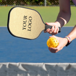 Palas De Pickleball Personalizado Simple Clean Gold Negocios Tu logoti
