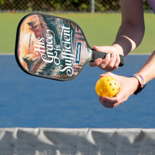 Palas De Pickleball Personalizado Su gracia es cristiana suficiente