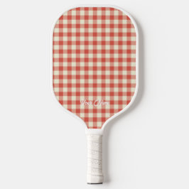 Palas De Pickleball Personalizado Su Nombre Ken Red Gingham