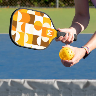 Palas De Pickleball Personalizado Sunny Naranja Amarillo Marrón Patrón