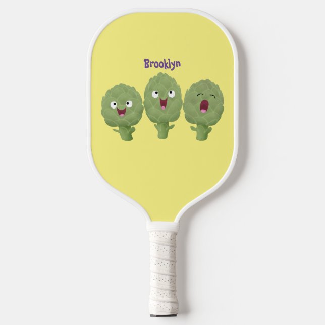 Palas De Pickleball Personalizado vegetal de alcachofas de canto lindo (Anverso)