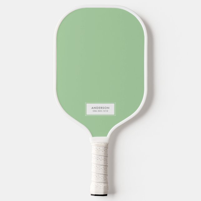 Palas De Pickleball Personalizado verde y blanco de la Fábrica de la M (Reverso )