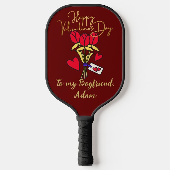 Palas De Pickleball personalizar personalizado de pareja de valentina  (Anverso)