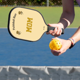 Palas De Pickleball Personalize Cool Beige Elegant Pickleball Mom Gift