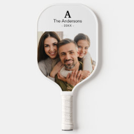 Palas De Pickleball Personalized 2 Photo with Monogram & Family Name