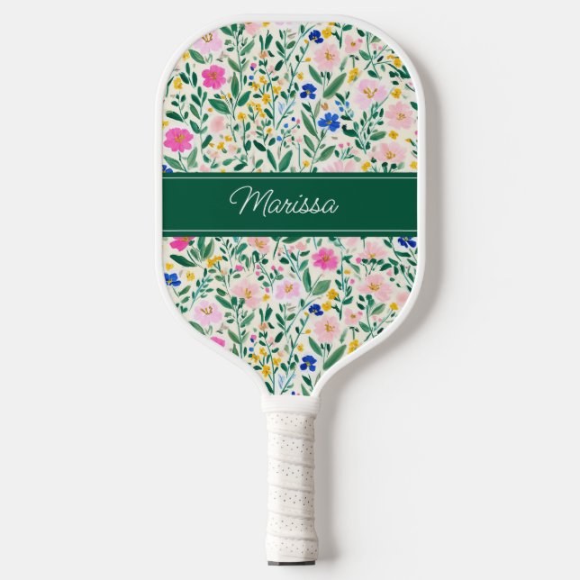 Palas De Pickleball Personalized Floral Pickleball Paddle (Anverso)