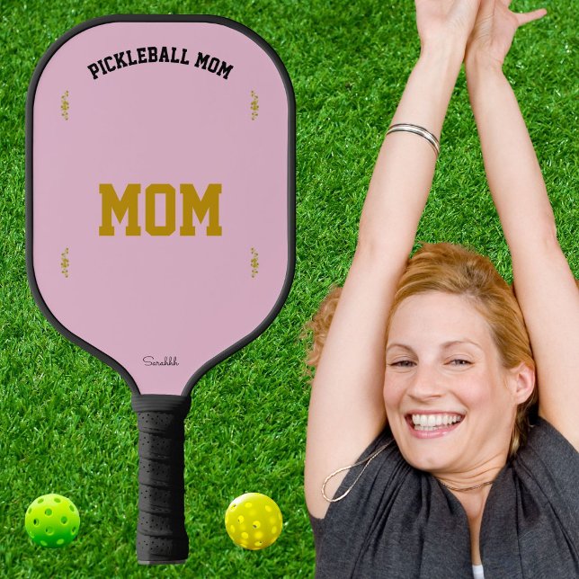 Palas De Pickleball Personalized Mom Name Elegant Sports Pink Design (Subido por el creador)