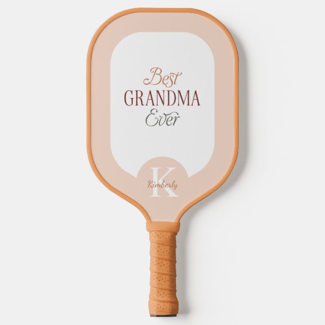 Palas De Pickleball Personalized Monogram Name Best Grandma Ever (Anverso)