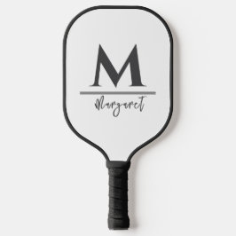 Palas De Pickleball Personalized Name Pickleball Paddle Black White