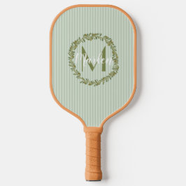 Palas De Pickleball Personalized Olive Wreath Monogram 