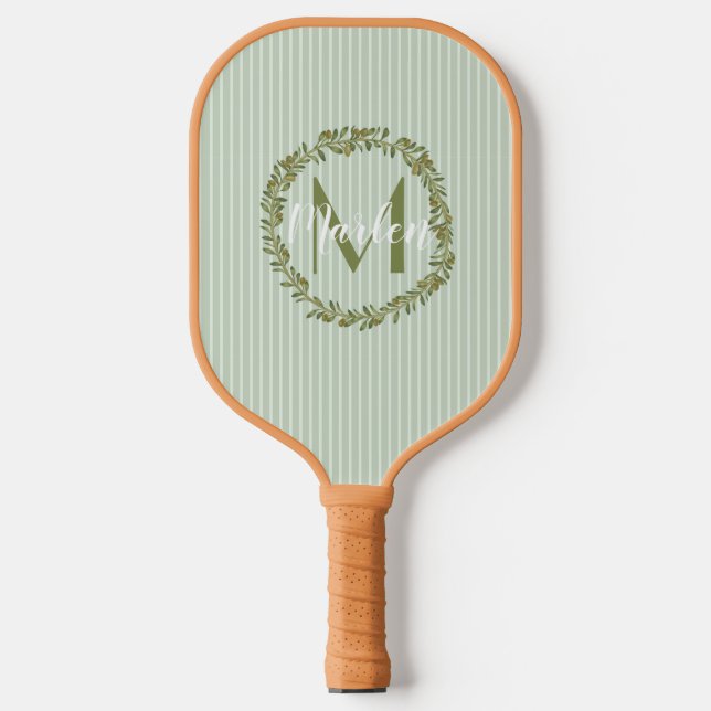 Palas De Pickleball Personalized Olive Wreath Monogram  (Anverso)