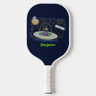 Palas De Pickleball Pescado alegre lindo del ilustracion del personali