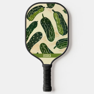 Palas De Pickleball Pickle Pattern Custom Name Pickleball Paddle