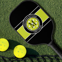 Pickleball Carpe Dinkum Cita Nombre Inicial Negro