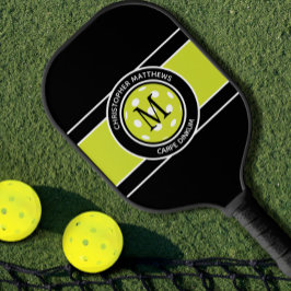 Palas De Pickleball Pickleball Carpe Dinkum Cita Nombre Inicial Negro