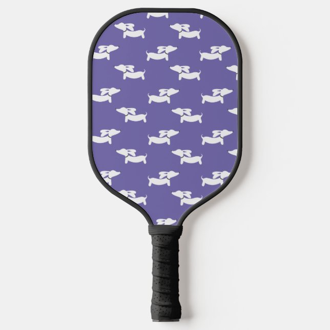 Palas De Pickleball Pickleball Jugando A Dachshund Mom Purple (Anverso)