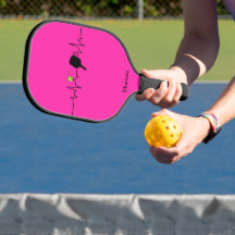 Pickleball Latido Rosa Caliente Verde - Nombre Per