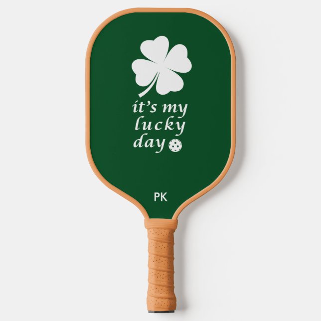 Palas De Pickleball Pickleball Lucky Day Shamrock Funny Green (Anverso)
