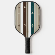 Pickleball Moderno de Tres Franjas Verticales Cele