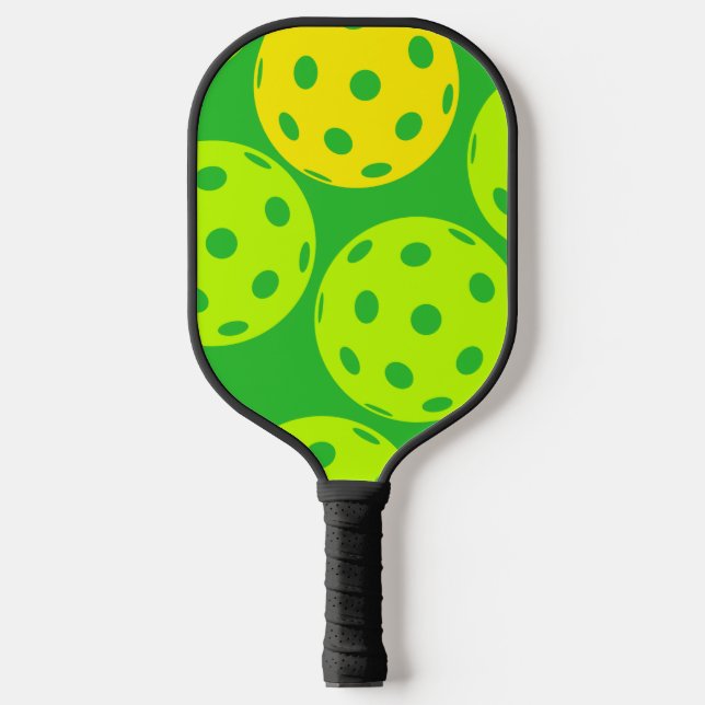 Palas De Pickleball Pickleball Paddle con bolas de pollo. (Anverso)