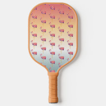 Pickleball Paddle Flamingo Aves del atardecer