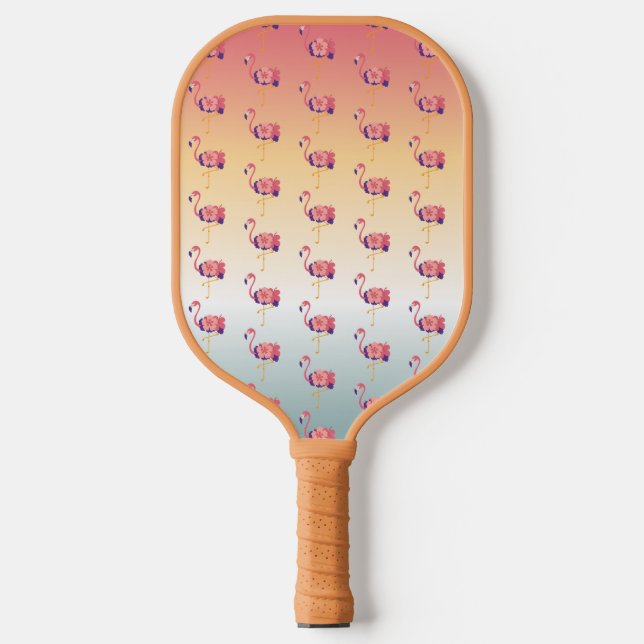 Palas De Pickleball Pickleball Paddle Flamingo Aves del atardecer (Anverso)