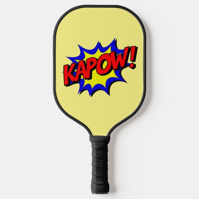 PALAS DE PICKLEBALL PICKLEBALL PADDLE FUNNY CÓMICO BURBUJA KAPOW! (Anverso)