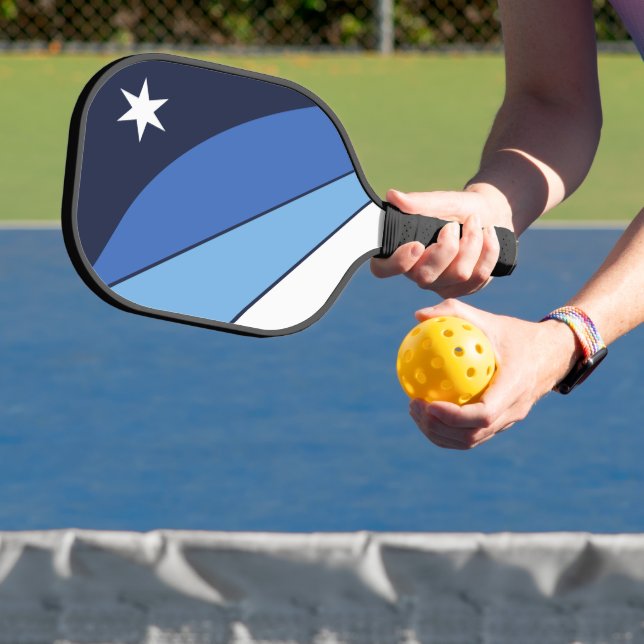 Palas De Pickleball Pickleball Paddle with flag of Columbia, USA (in situ)