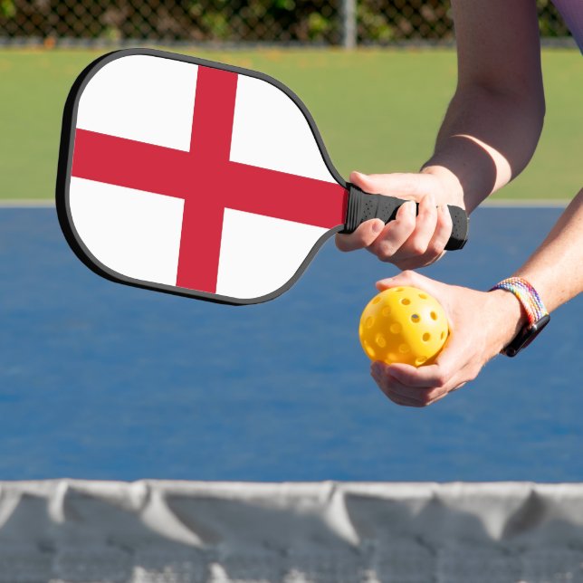 Palas De Pickleball Pickleball Paddle with flag of England (in situ)