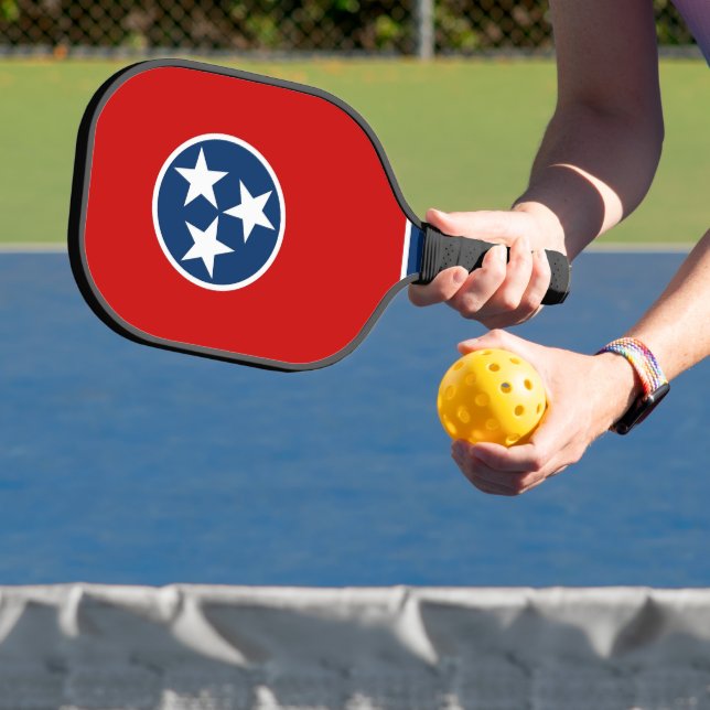 Palas De Pickleball Pickleball Paddle with flag of Tennessee, USA (in situ)