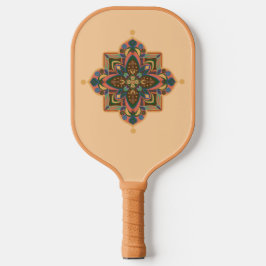 Palas De Pickleball Pickleball Paddle with geometric peachy mandala