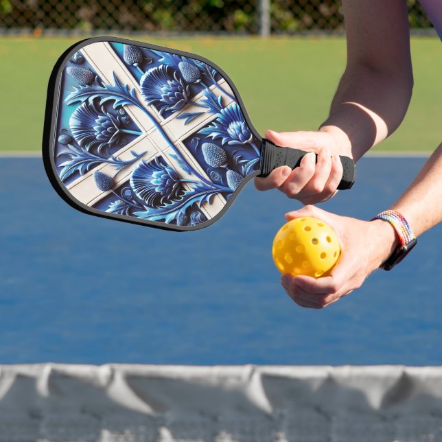 Palas De Pickleball Pickleball Paddle with Scottish Thistles (in situ)