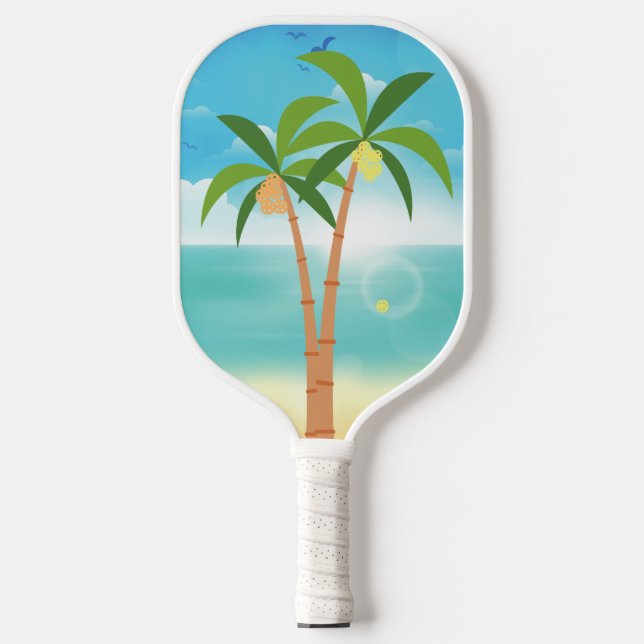 Palas De Pickleball Pickleball Paradise Palm Trees (Anverso)