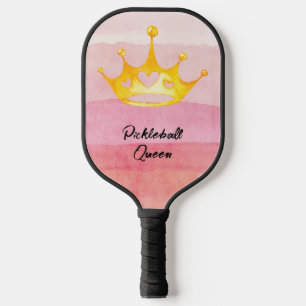 Palas De Pickleball Pickleball Queen Pink Watercolor Monogramado Pickl