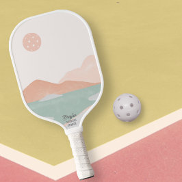 Palas De Pickleball Pickleball Sunset Minimal Neutral Landscape Person