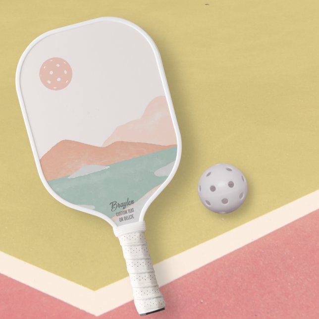 Palas De Pickleball Pickleball Sunset Minimal Neutral Landscape Person (Subido por el creador)