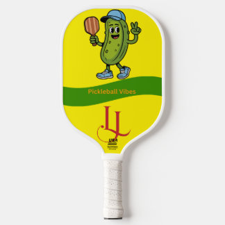 Palas De Pickleball Pickleball Vibes Cartoon Pickle Paddle