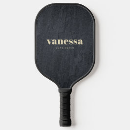 Palas De Pickleball Piedra de granito oscuro minimal moderno clásico n