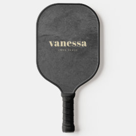 Palas De Pickleball Piedra de Pizarra Oscura Minimalista Clásica Moder