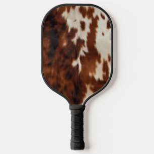 Palas De Pickleball Piel de vaca blanco negro marrón
