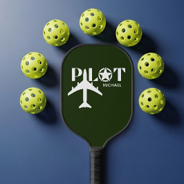Palas De Pickleball Pilot Typography & Airplane Funny Personalized