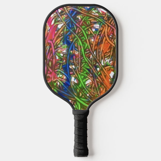 Palas De Pickleball Pink, Blue, Green, Orange, Marble Artwork (Anverso)