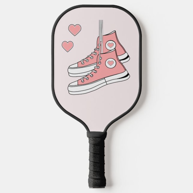 Palas De Pickleball Pink Girly Sneakers (Anverso)