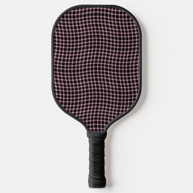 Palas De Pickleball Pink Purple Plaid Checker Seamless Pattern (Anverso)
