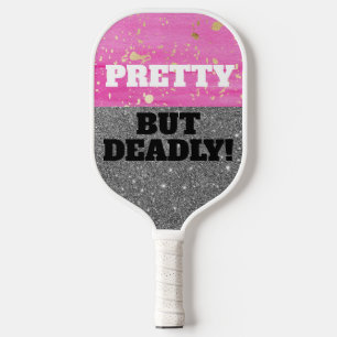 Palas De Pickleball Pink Sparkle Funny Bonito pero mortal